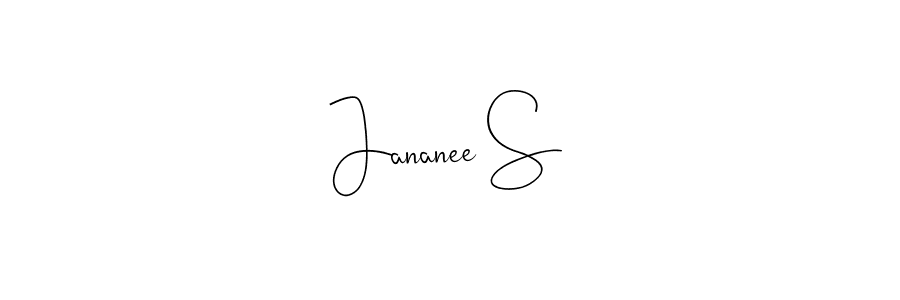 You should practise on your own different ways (Andilay-7BmLP) to write your name (Jananee S) in signature. don't let someone else do it for you. Jananee S signature style 4 images and pictures png
