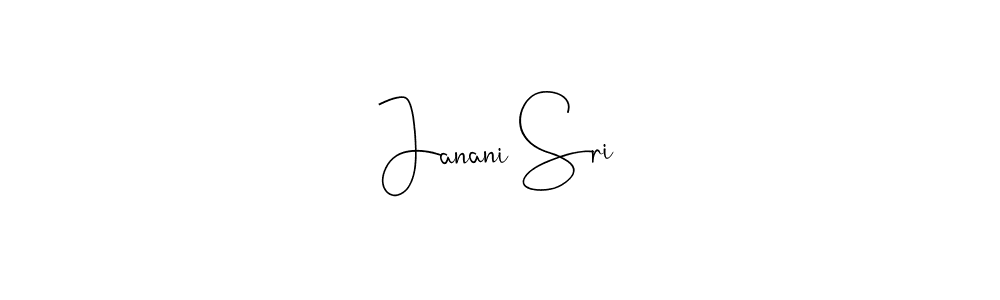if you are searching for the best signature style for your name Janani Sri. so please give up your signature search. here we have designed multiple signature styles  using Andilay-7BmLP. Janani Sri signature style 4 images and pictures png