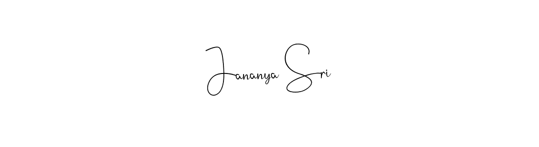 Also You can easily find your signature by using the search form. We will create Jananya Sri name handwritten signature images for you free of cost using Andilay-7BmLP sign style. Jananya Sri signature style 4 images and pictures png