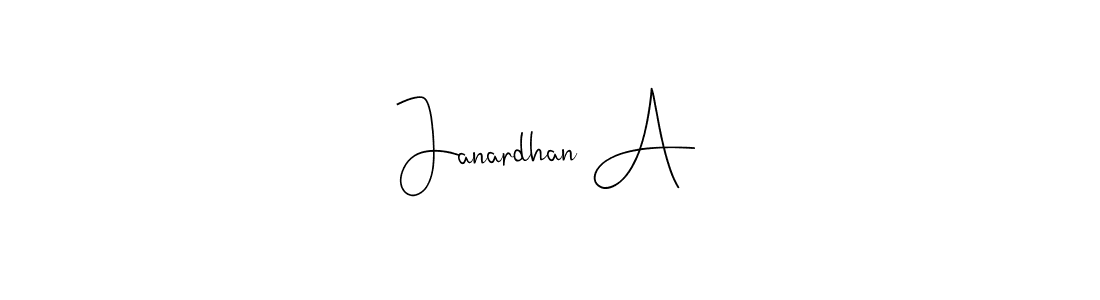 Make a beautiful signature design for name Janardhan A. Use this online signature maker to create a handwritten signature for free. Janardhan A signature style 4 images and pictures png