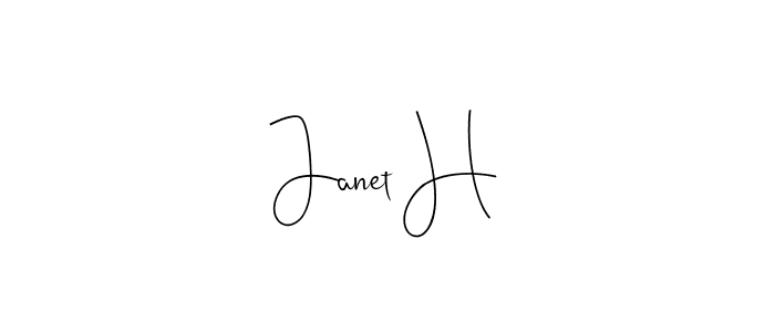 Janet H stylish signature style. Best Handwritten Sign (Andilay-7BmLP) for my name. Handwritten Signature Collection Ideas for my name Janet H. Janet H signature style 4 images and pictures png