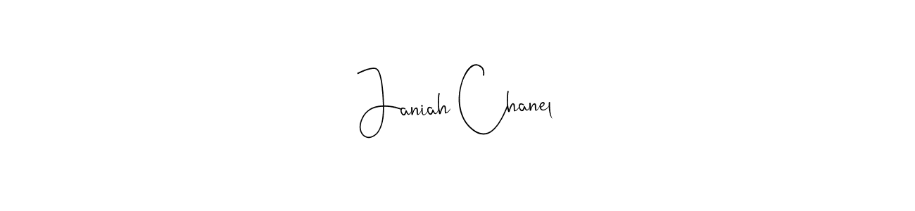 The best way (Andilay-7BmLP) to make a short signature is to pick only two or three words in your name. The name Janiah Chanel include a total of six letters. For converting this name. Janiah Chanel signature style 4 images and pictures png