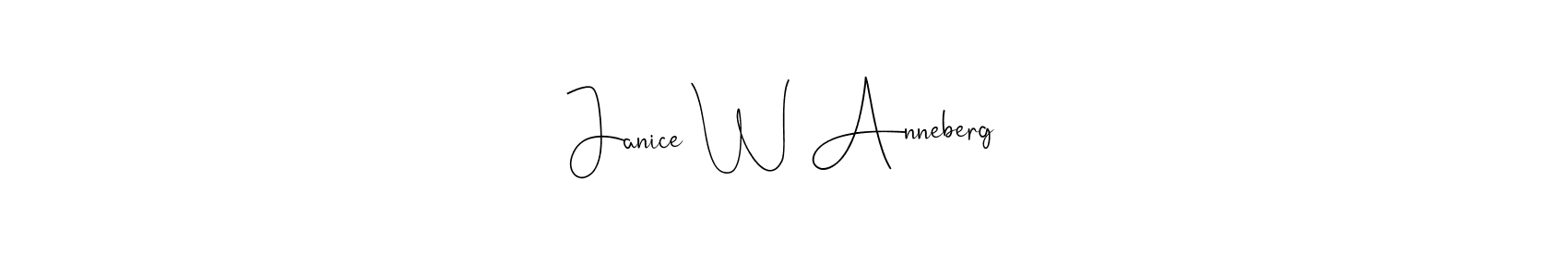 It looks lik you need a new signature style for name Janice W Anneberg. Design unique handwritten (Andilay-7BmLP) signature with our free signature maker in just a few clicks. Janice W Anneberg signature style 4 images and pictures png