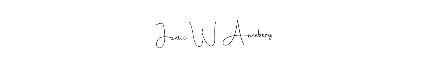 Use a signature maker to create a handwritten signature online. With this signature software, you can design (Andilay-7BmLP) your own signature for name Janice W Anneberg. Janice W Anneberg signature style 4 images and pictures png