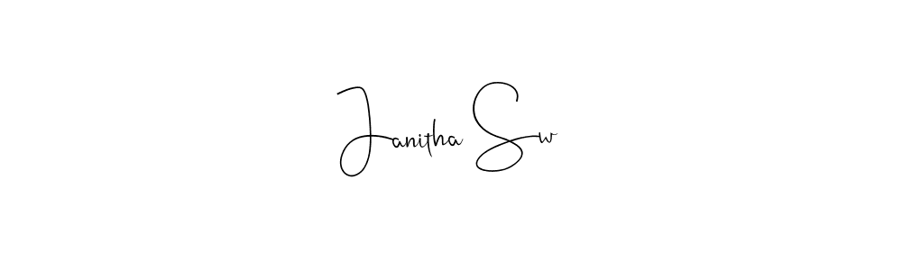 You can use this online signature creator to create a handwritten signature for the name Janitha Sw. This is the best online autograph maker. Janitha Sw signature style 4 images and pictures png