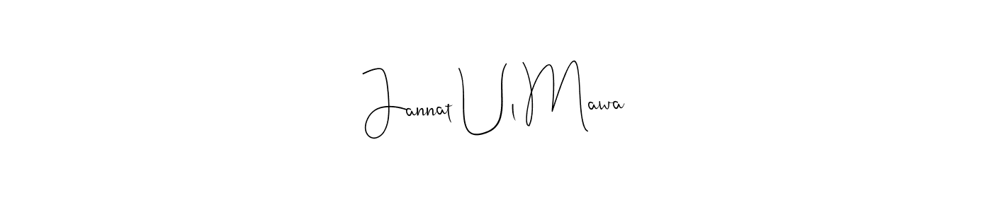 Similarly Andilay-7BmLP is the best handwritten signature design. Signature creator online .You can use it as an online autograph creator for name Jannat Ul Mawa. Jannat Ul Mawa signature style 4 images and pictures png