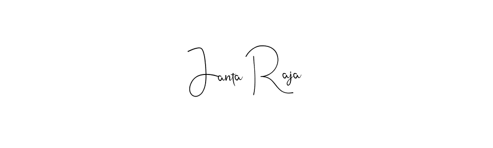 How to make Janta Raja name signature. Use Andilay-7BmLP style for creating short signs online. This is the latest handwritten sign. Janta Raja signature style 4 images and pictures png