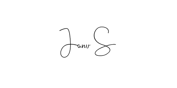 Make a beautiful signature design for name Janu S. Use this online signature maker to create a handwritten signature for free. Janu S signature style 4 images and pictures png