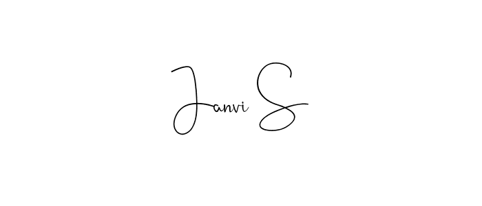 You should practise on your own different ways (Andilay-7BmLP) to write your name (Janvi S) in signature. don't let someone else do it for you. Janvi S signature style 4 images and pictures png