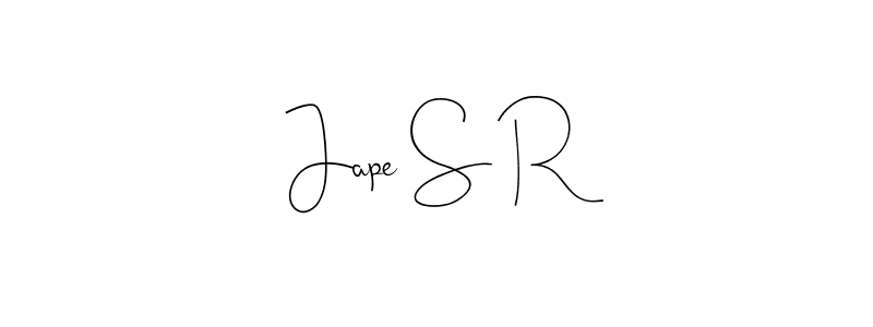 Similarly Andilay-7BmLP is the best handwritten signature design. Signature creator online .You can use it as an online autograph creator for name Jape S R. Jape S R signature style 4 images and pictures png