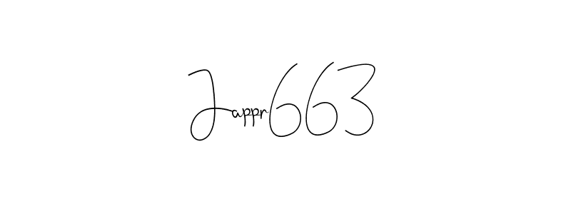 Make a beautiful signature design for name Jappr663. With this signature (Andilay-7BmLP) style, you can create a handwritten signature for free. Jappr663 signature style 4 images and pictures png