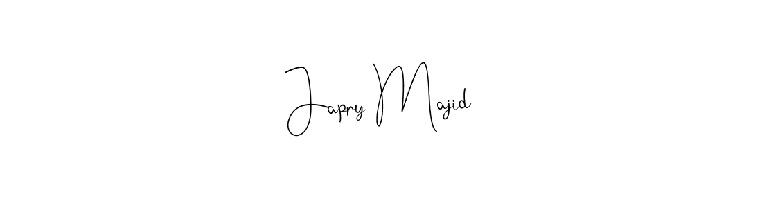 Andilay-7BmLP is a professional signature style that is perfect for those who want to add a touch of class to their signature. It is also a great choice for those who want to make their signature more unique. Get Japry Majid name to fancy signature for free. Japry Majid signature style 4 images and pictures png