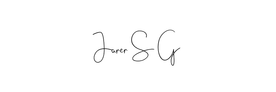 How to make Jarer S G signature? Andilay-7BmLP is a professional autograph style. Create handwritten signature for Jarer S G name. Jarer S G signature style 4 images and pictures png