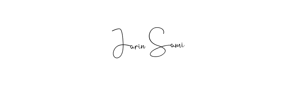 Make a beautiful signature design for name Jarin Sami. With this signature (Andilay-7BmLP) style, you can create a handwritten signature for free. Jarin Sami signature style 4 images and pictures png