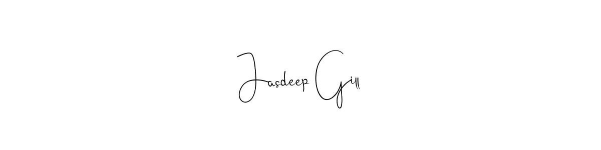 How to make Jasdeep Gill name signature. Use Andilay-7BmLP style for creating short signs online. This is the latest handwritten sign. Jasdeep Gill signature style 4 images and pictures png