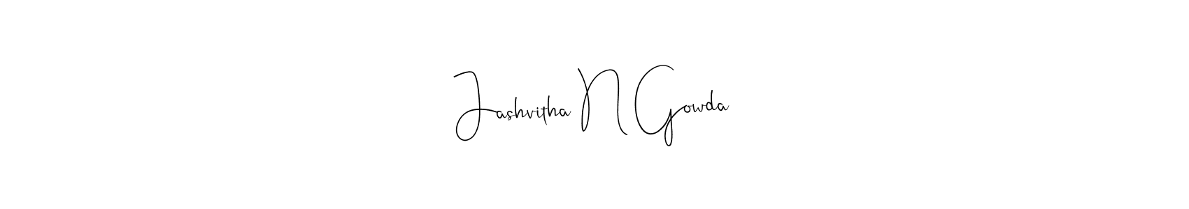 Also You can easily find your signature by using the search form. We will create Jashvitha N Gowda name handwritten signature images for you free of cost using Andilay-7BmLP sign style. Jashvitha N Gowda signature style 4 images and pictures png