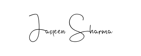 How to make Jasleen Sharma name signature. Use Andilay-7BmLP style for creating short signs online. This is the latest handwritten sign. Jasleen Sharma signature style 4 images and pictures png
