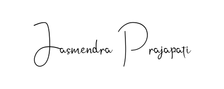 Designed for modern professionals: Jasmendra Prajapati name signature crafted with Andilay-7BmLP script. Ready for digital PDF workflows. Jasmendra Prajapati signature style 4 images and pictures png
