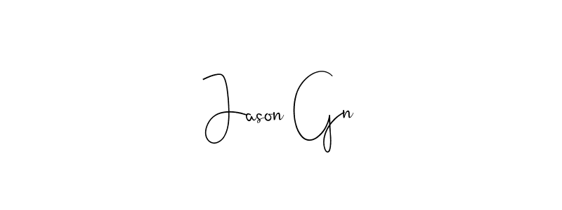 Create a beautiful signature design for name Jason Gn. With this signature (Andilay-7BmLP) fonts, you can make a handwritten signature for free. Jason Gn signature style 4 images and pictures png