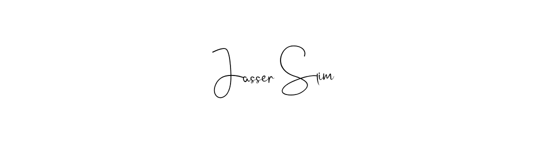 Design your own signature with our free online signature maker. With this signature software, you can create a handwritten (Andilay-7BmLP) signature for name Jasser Slim. Jasser Slim signature style 4 images and pictures png