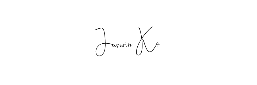 How to make Jaswin Ks signature? Andilay-7BmLP is a professional autograph style. Create handwritten signature for Jaswin Ks name. Jaswin Ks signature style 4 images and pictures png