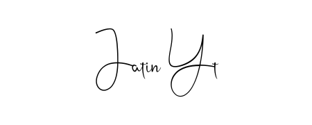 Practice writing Jatin Yt with the flow of Andilay-7BmLP lettering. A fantastic source of inspiration for developing your personal signature style. Jatin Yt signature style 4 images and pictures png