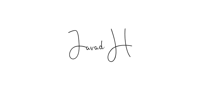 How to make Javad H name signature. Use Andilay-7BmLP style for creating short signs online. This is the latest handwritten sign. Javad H signature style 4 images and pictures png