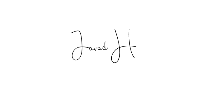 How to make Javad H name signature. Use Andilay-7BmLP style for creating short signs online. This is the latest handwritten sign. Javad H signature style 4 images and pictures png