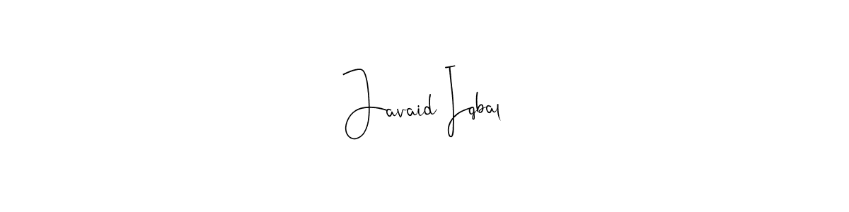 Create a beautiful signature design for name Javaid Iqbal. With this signature (Andilay-7BmLP) fonts, you can make a handwritten signature for free. Javaid Iqbal signature style 4 images and pictures png