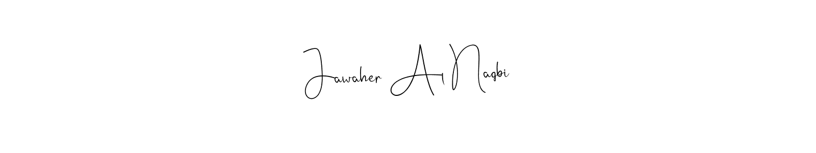 Make a beautiful signature design for name Jawaher Al Naqbi. With this signature (Andilay-7BmLP) style, you can create a handwritten signature for free. Jawaher Al Naqbi signature style 4 images and pictures png