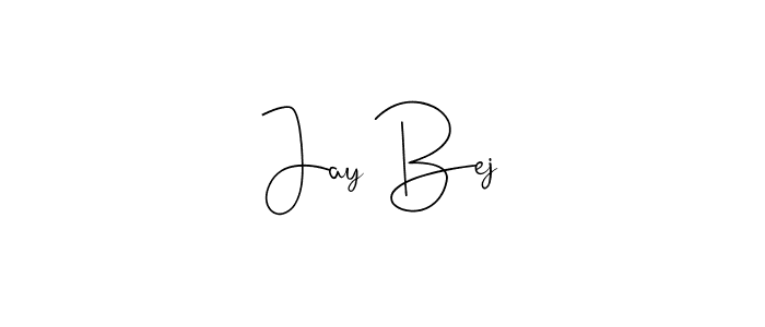 How to make Jay Bej name signature. Use Andilay-7BmLP style for creating short signs online. This is the latest handwritten sign. Jay Bej signature style 4 images and pictures png