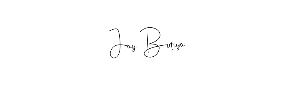How to make Jay Butiya signature? Andilay-7BmLP is a professional autograph style. Create handwritten signature for Jay Butiya name. Jay Butiya signature style 4 images and pictures png