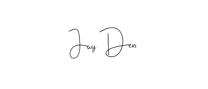 if you are searching for the best signature style for your name Jay Den. so please give up your signature search. here we have designed multiple signature styles  using Andilay-7BmLP. Jay Den signature style 4 images and pictures png