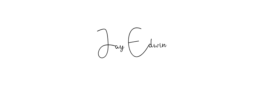 How to make Jay Edwin name signature. Use Andilay-7BmLP style for creating short signs online. This is the latest handwritten sign. Jay Edwin signature style 4 images and pictures png