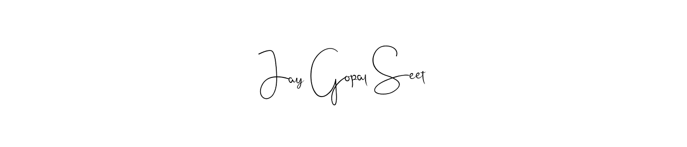 Make a beautiful signature design for name Jay Gopal Seet. Use this online signature maker to create a handwritten signature for free. Jay Gopal Seet signature style 4 images and pictures png
