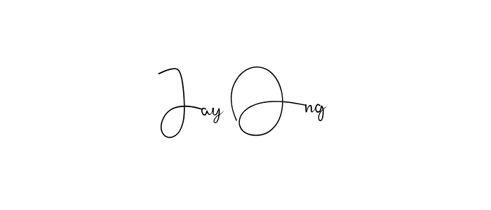 if you are searching for the best signature style for your name Jay Ong. so please give up your signature search. here we have designed multiple signature styles  using Andilay-7BmLP. Jay Ong signature style 4 images and pictures png