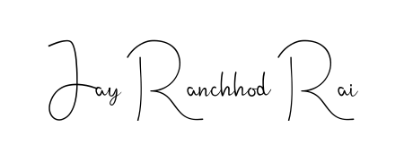 The Andilay-7BmLP font gives name Jay Ranchhod Rai a signature that looks effortless yet distinguished. Download high-res PNG instantly. Jay Ranchhod Rai signature style 4 images and pictures png