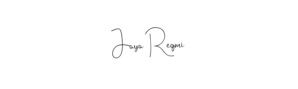 Design your own signature with our free online signature maker. With this signature software, you can create a handwritten (Andilay-7BmLP) signature for name Jaya Regmi. Jaya Regmi signature style 4 images and pictures png