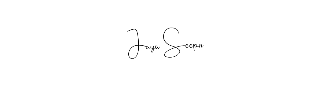 Use a signature maker to create a handwritten signature online. With this signature software, you can design (Andilay-7BmLP) your own signature for name Jaya Seelan. Jaya Seelan signature style 4 images and pictures png