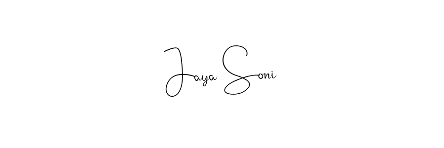 Also You can easily find your signature by using the search form. We will create Jaya Soni name handwritten signature images for you free of cost using Andilay-7BmLP sign style. Jaya Soni signature style 4 images and pictures png