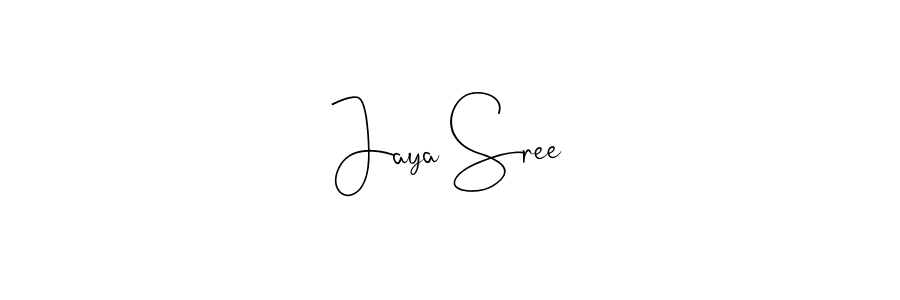 Design your own signature with our free online signature maker. With this signature software, you can create a handwritten (Andilay-7BmLP) signature for name Jaya Sree. Jaya Sree signature style 4 images and pictures png