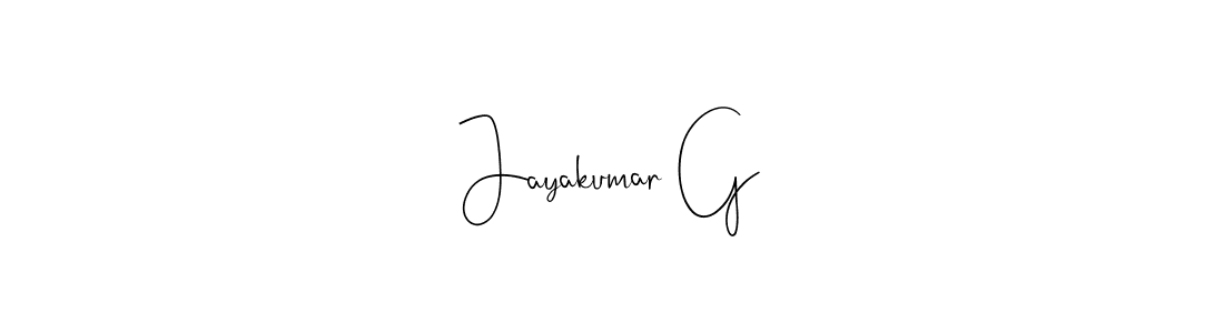 Jayakumar G stylish signature style. Best Handwritten Sign (Andilay-7BmLP) for my name. Handwritten Signature Collection Ideas for my name Jayakumar G. Jayakumar G signature style 4 images and pictures png
