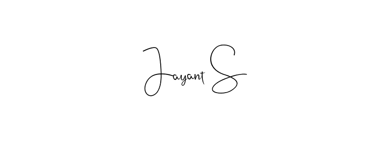 This is the best signature style for the Jayant S name. Also you like these signature font (Andilay-7BmLP). Mix name signature. Jayant S signature style 4 images and pictures png