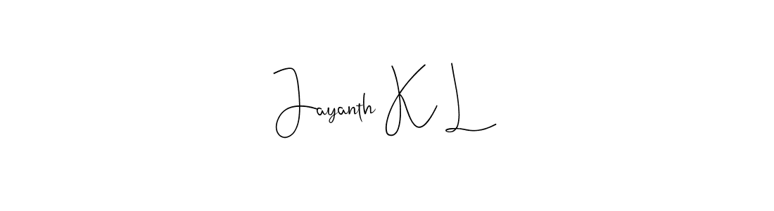 if you are searching for the best signature style for your name Jayanth K L. so please give up your signature search. here we have designed multiple signature styles  using Andilay-7BmLP. Jayanth K L signature style 4 images and pictures png