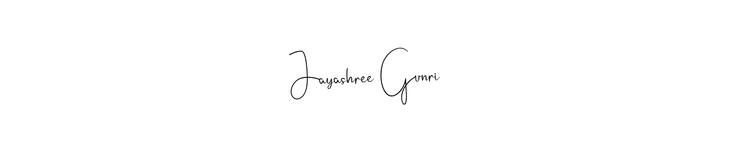 Use a signature maker to create a handwritten signature online. With this signature software, you can design (Andilay-7BmLP) your own signature for name Jayashree Gunri. Jayashree Gunri signature style 4 images and pictures png