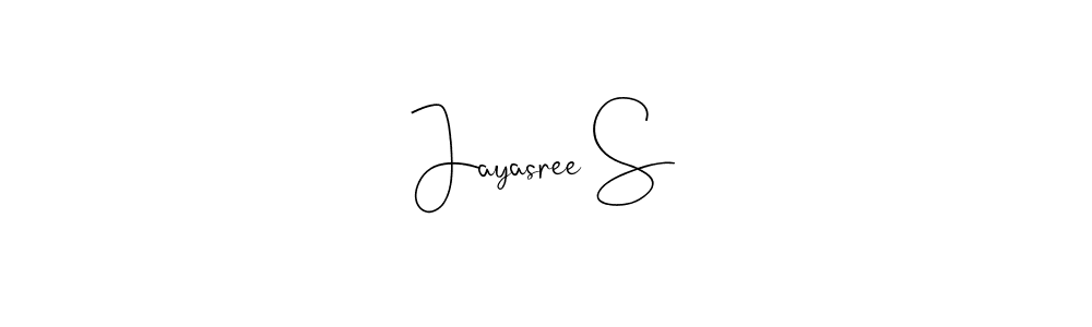 You should practise on your own different ways (Andilay-7BmLP) to write your name (Jayasree S) in signature. don't let someone else do it for you. Jayasree S signature style 4 images and pictures png
