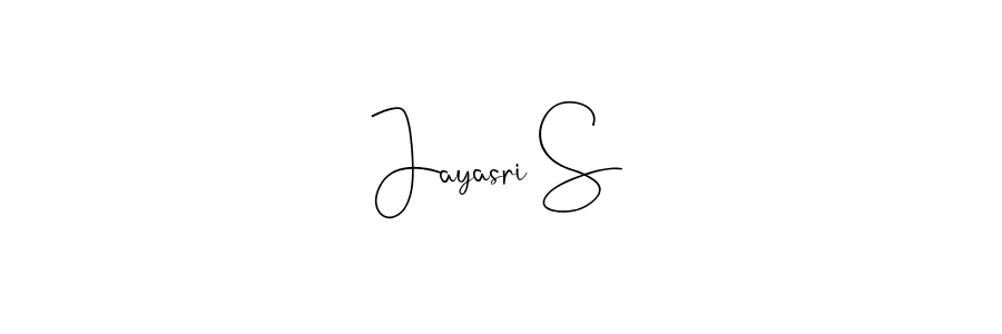 How to make Jayasri S signature? Andilay-7BmLP is a professional autograph style. Create handwritten signature for Jayasri S name. Jayasri S signature style 4 images and pictures png