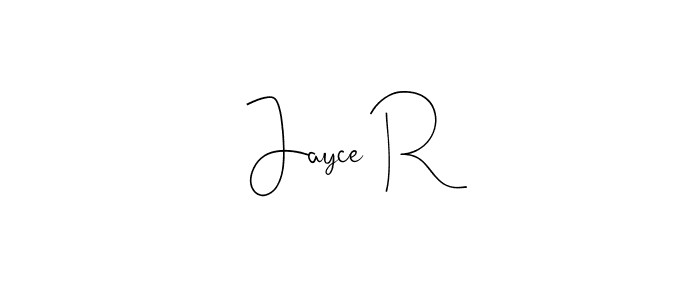 Jayce R stylish signature style. Best Handwritten Sign (Andilay-7BmLP) for my name. Handwritten Signature Collection Ideas for my name Jayce R. Jayce R signature style 4 images and pictures png