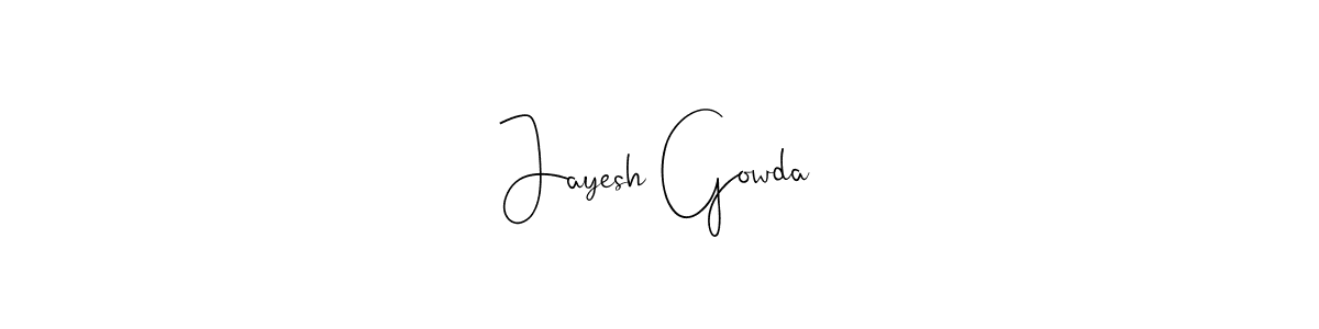 How to make Jayesh Gowda signature? Andilay-7BmLP is a professional autograph style. Create handwritten signature for Jayesh Gowda name. Jayesh Gowda signature style 4 images and pictures png