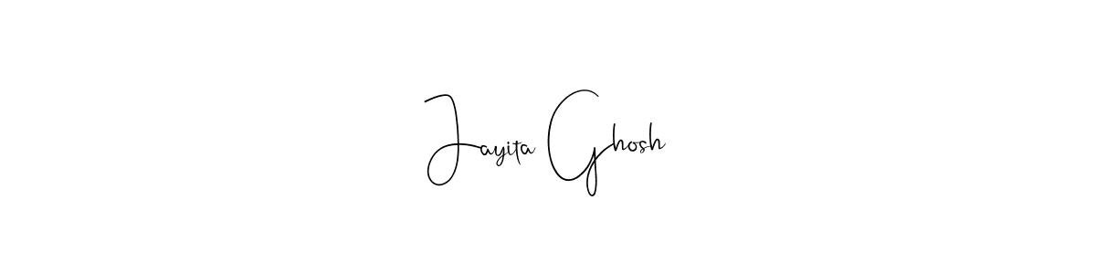 How to make Jayita Ghosh name signature. Use Andilay-7BmLP style for creating short signs online. This is the latest handwritten sign. Jayita Ghosh signature style 4 images and pictures png